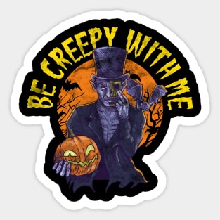 Be creepy with me Spooky Halloween Character Gift Sticker